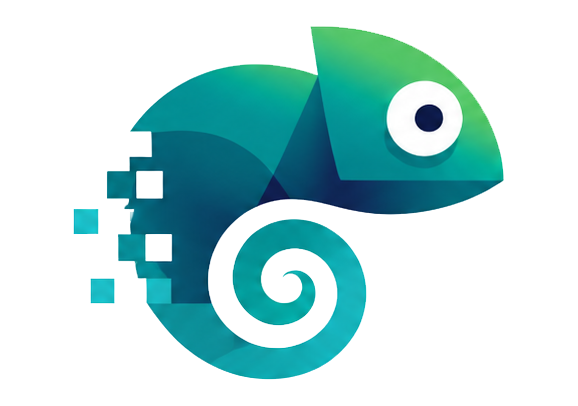 Logo de Webvirtual.es con camaleón digital